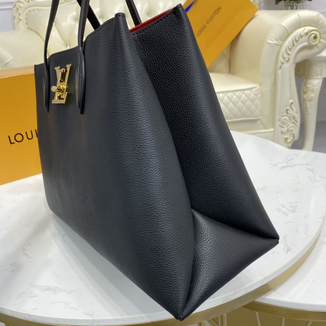 Louis Vuitton LOCKME SHOPPER Shoudler Bag M57345 Black